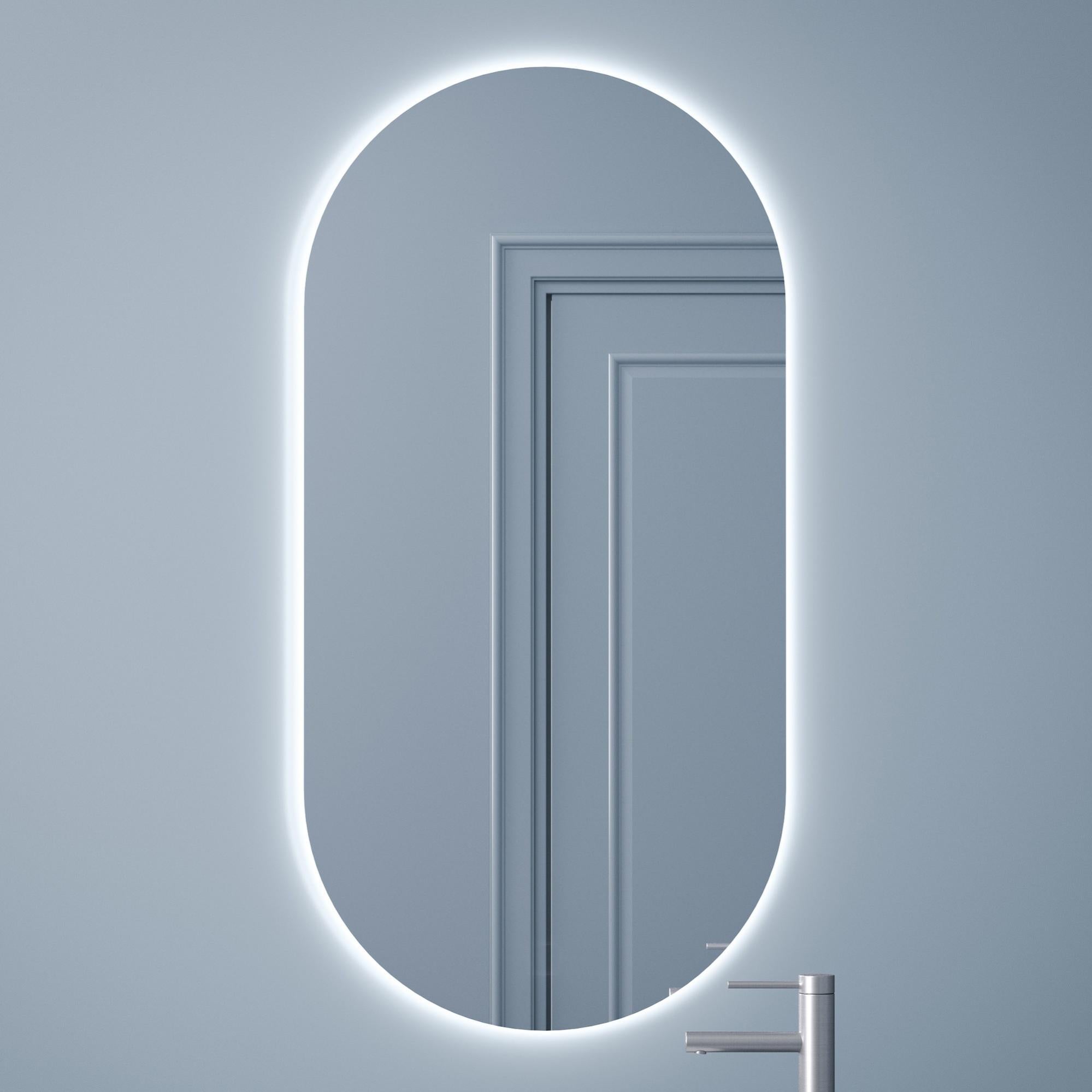 Specchio bagno rotondo 90cm retroilluminazione led | Kamalu Bagno
