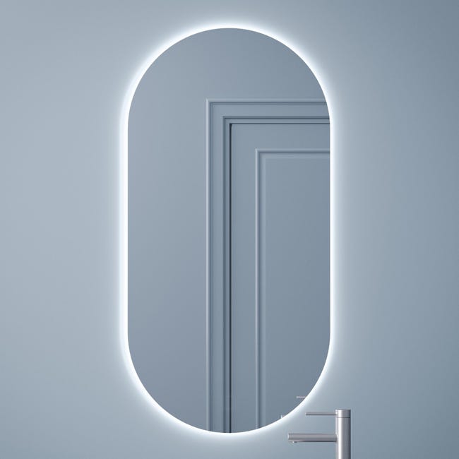 Specchio bagno rotondo 90cm retroilluminazione led | Kamalu Bagno Specchio bagno rotondo 90cm retroilluminazione led | Kamalu Bagno