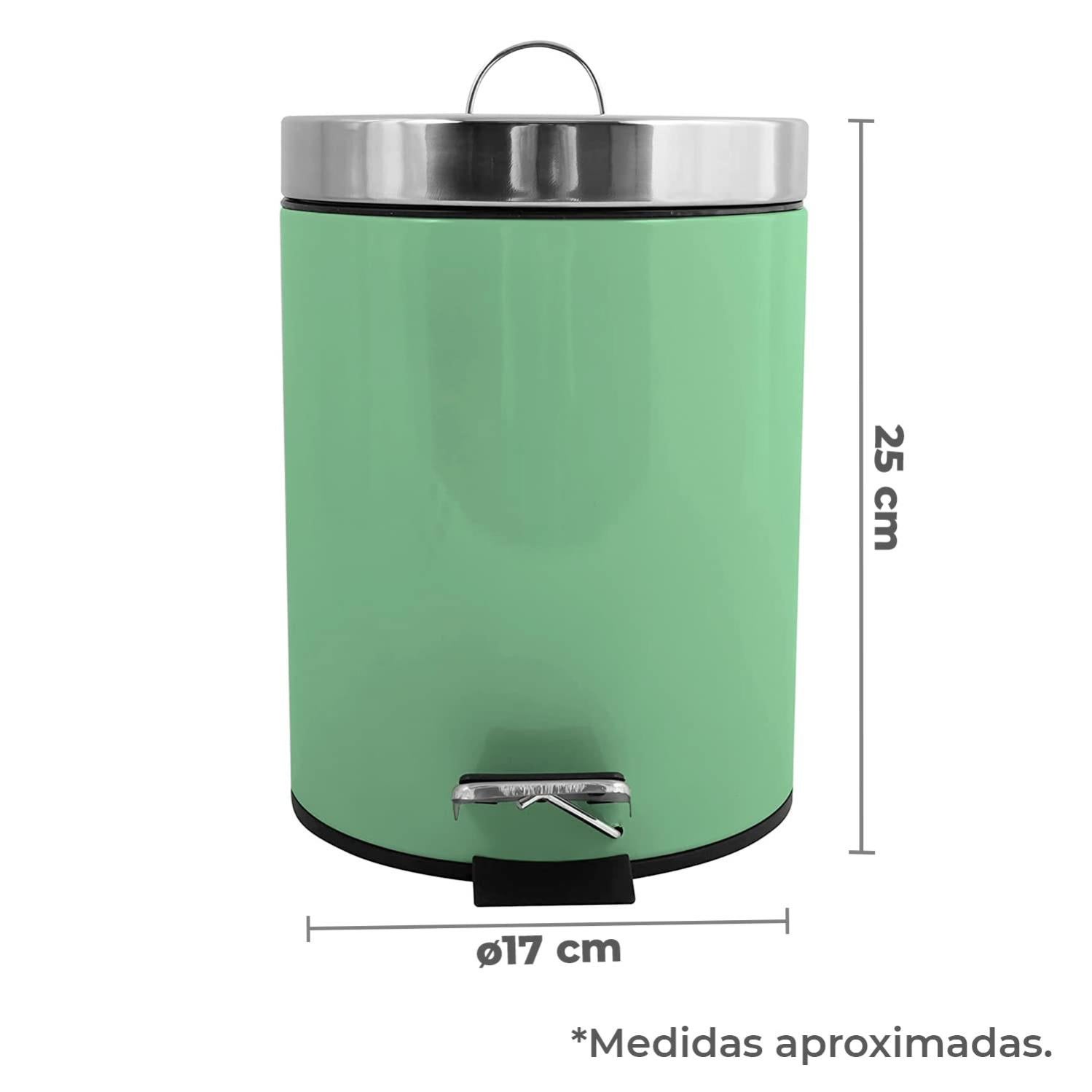 Cubo De Basura Con Pedal Acero Inoxidable 3L | TIENDA EURASIA: Higiénico Y Elegante Para Cocina O Baño