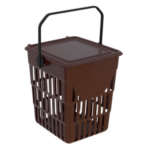 Cubo de basura extraíble, contenedor individual de 29 L, contenedor de  basura de cocina con soporte deslizante y asa, capacidad de carga de 110