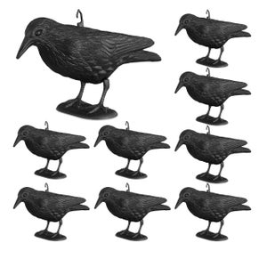 Pouvantail Anti-oiseau En Compatibleme De Corbeau 13x48x20cm, Corbeau Noir  En Plastique-epouvantail Et Effaroucheur