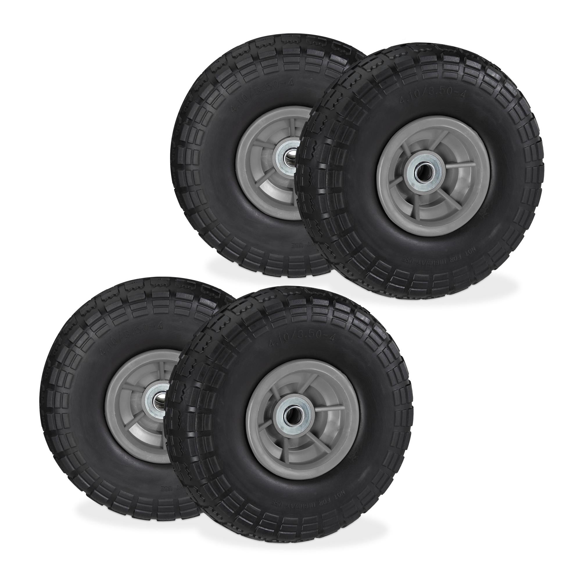 Roue Pour Diable 3.00-4, 260 Mm Pneu Avec Chambre à Air, Vanne Coudée