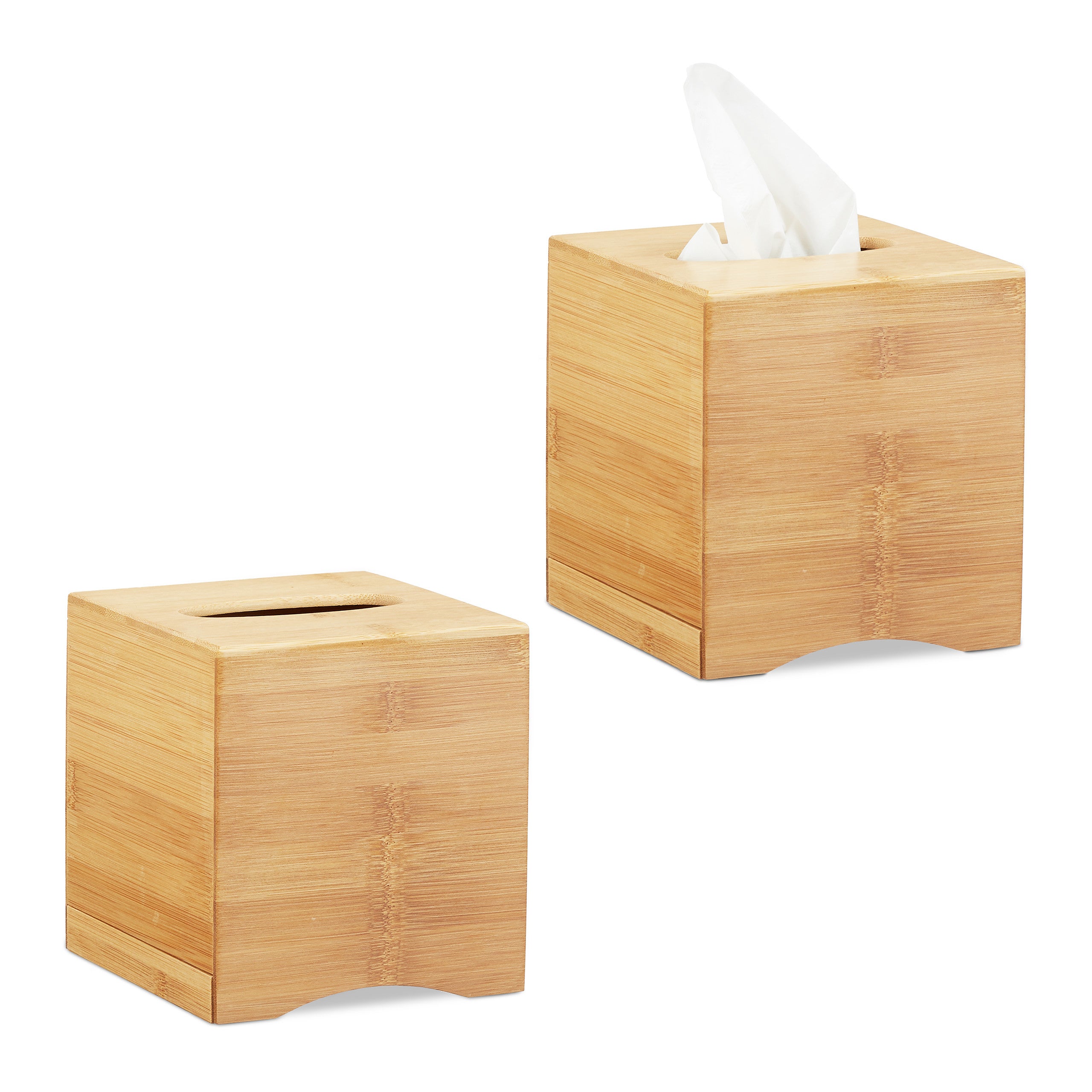 Boîte à mouchoirs en bois de bambou