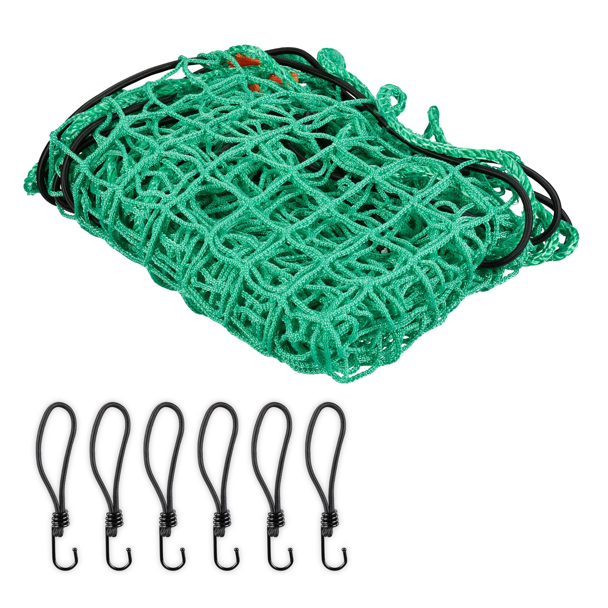 Rete Di Copertura Per Rimorchio Relaxdays 3x4 M, Verde Con 12 Ganci E Corda Elastica - Sicurezza Per Il Trasporto - Foto 12