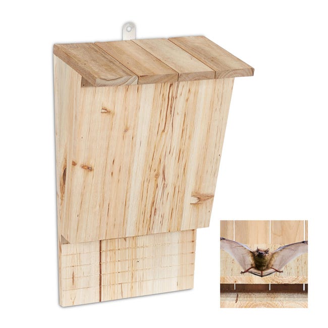 Hôtel à Insectes En Bois Pour Coccinelles - À Suspendre Au Jardin Ou Balcon - Marron, 23x19x12.5 Cm