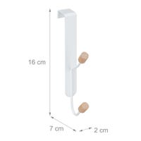 5 Ganci Appendiabiti Sopraporta In Alluminio - Porta Attaccapanni Con 2 Ganci Verticali Per Camera, Bagno, Cucina - Foto 8