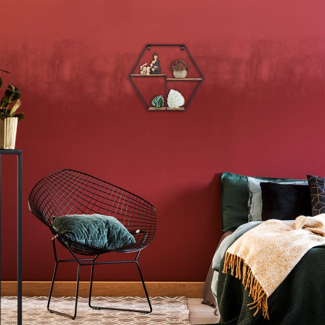 Mensola da parete moderna che si interseca/decorazione da parete per la  casa set di 4 decorazioni per la casa/decorazione da parete rosse e nere -   Italia