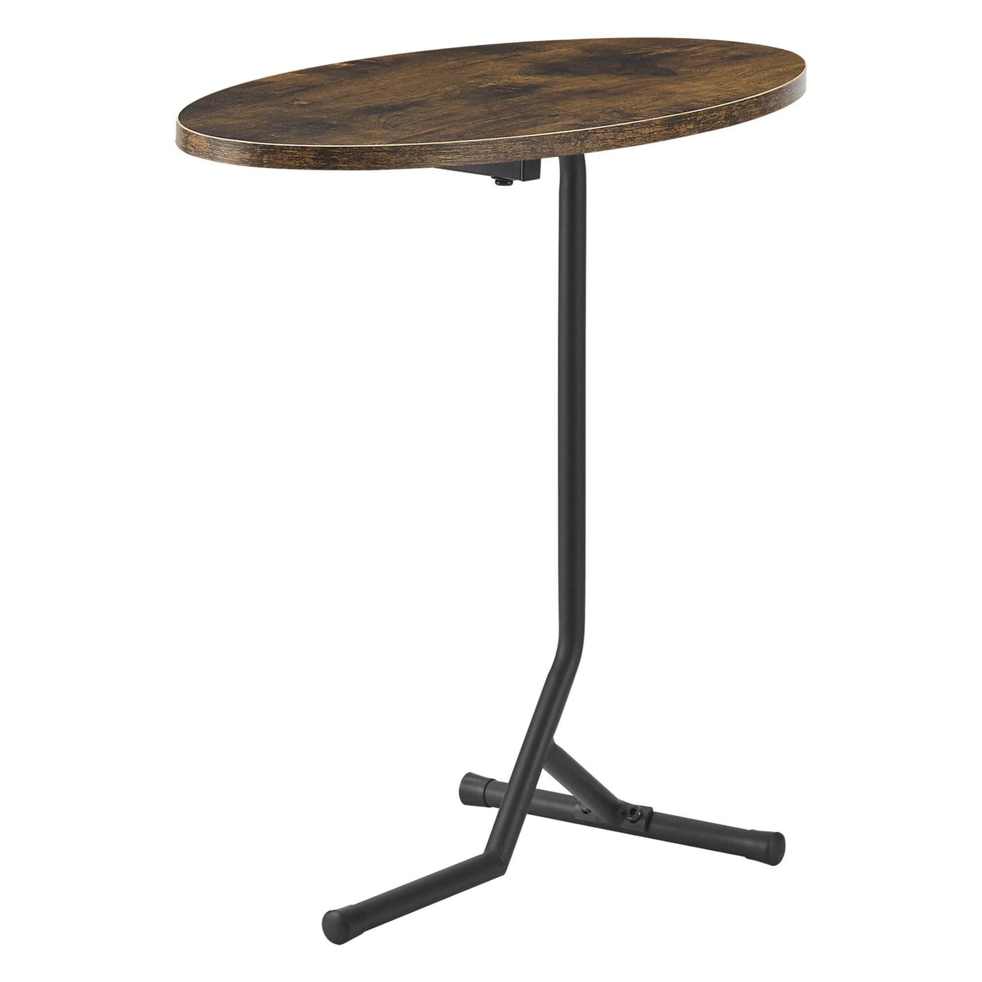 Tavolino Laterale Da Divano In Acciaio 2 Piani | 65x40x30 Cm Nero Opaco | Comodino Moderno Industriale Con Bordo Rialzato