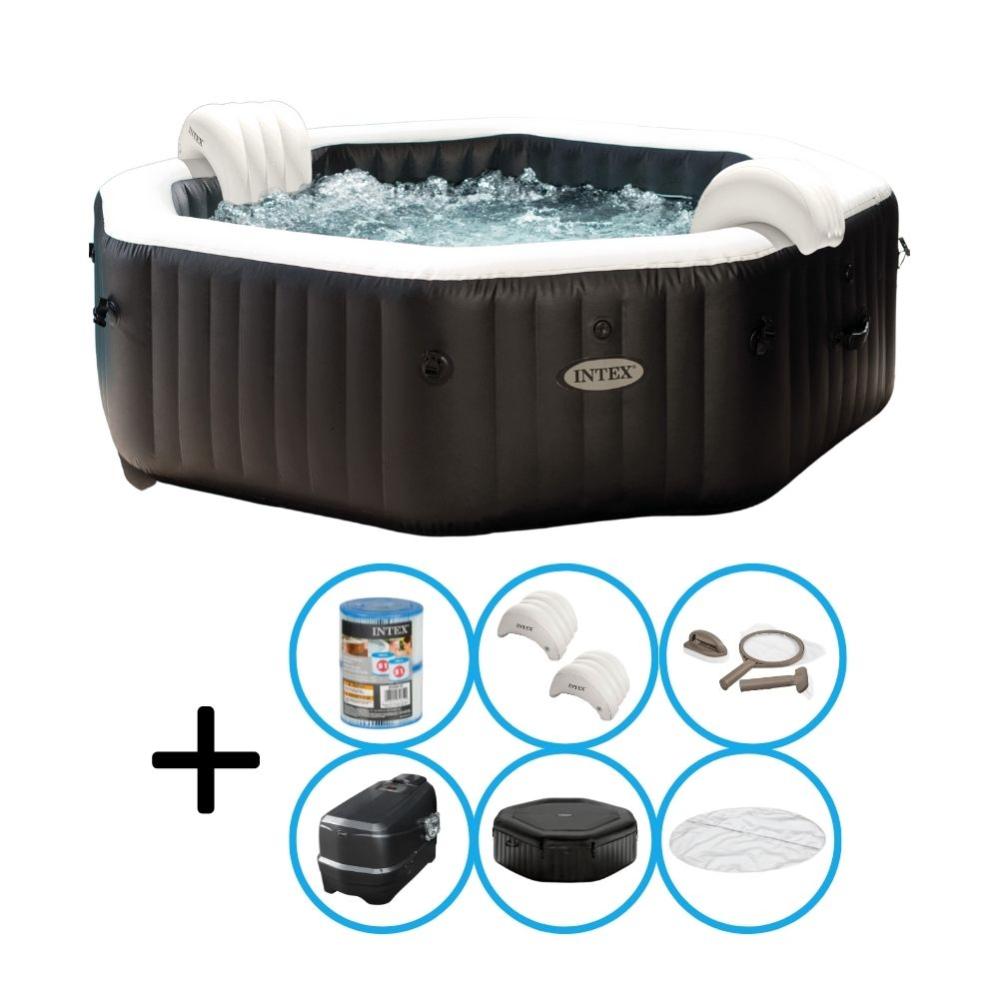 Intex Jet & Bubble Deluxe Jacuzzi 201 x 71 cm Noir Avec kit de maintenance Leroy Merlin