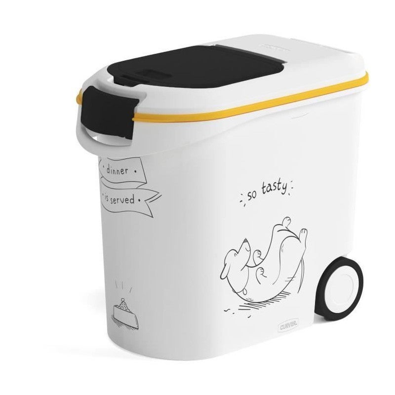 Curver Contenitore Cibo per Cani Dinner is Served con Ruote 35L