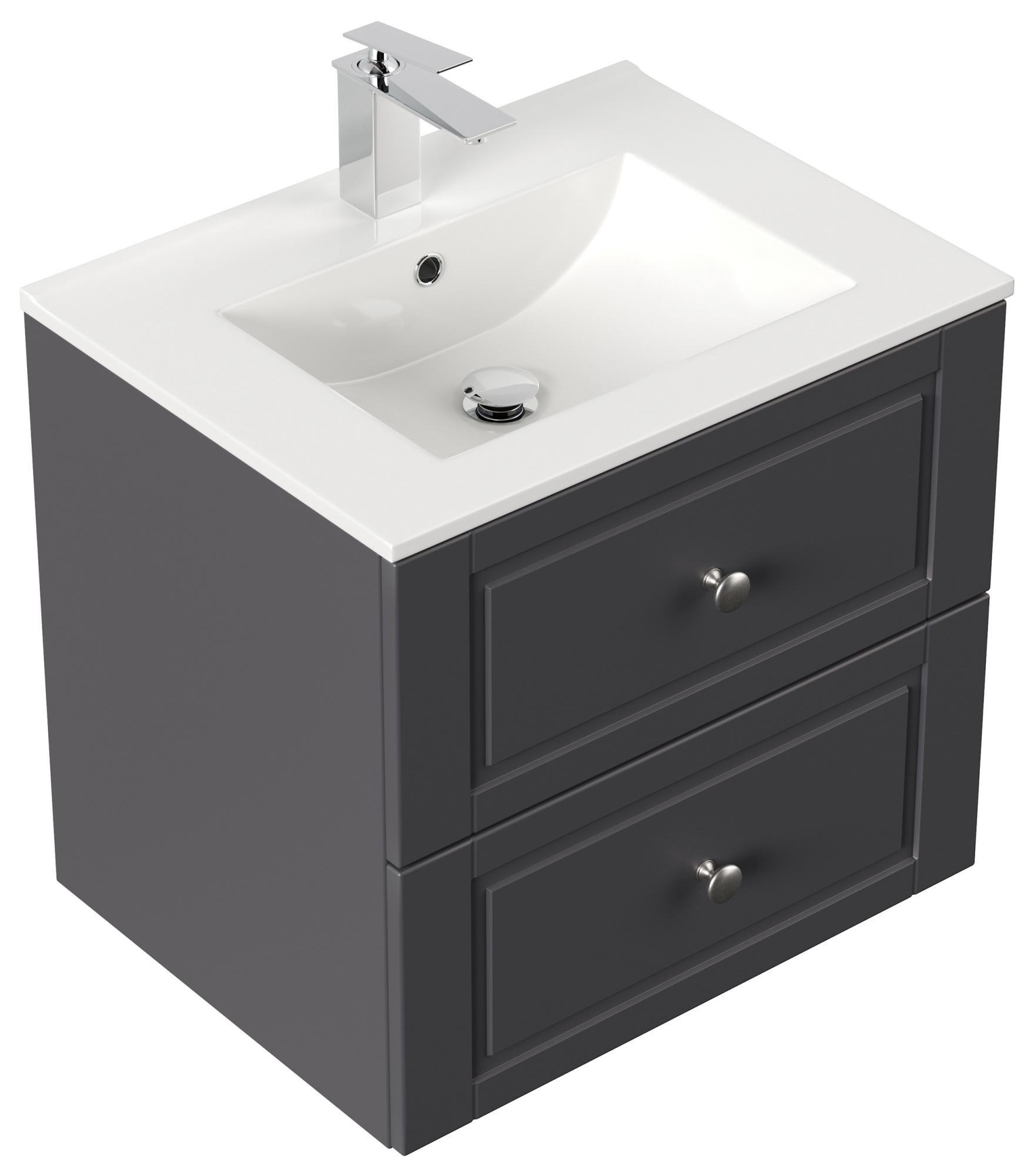 Meuble salle de bain FIRENZE 60 Cottage SoftClose anthracite Leroy Merlin