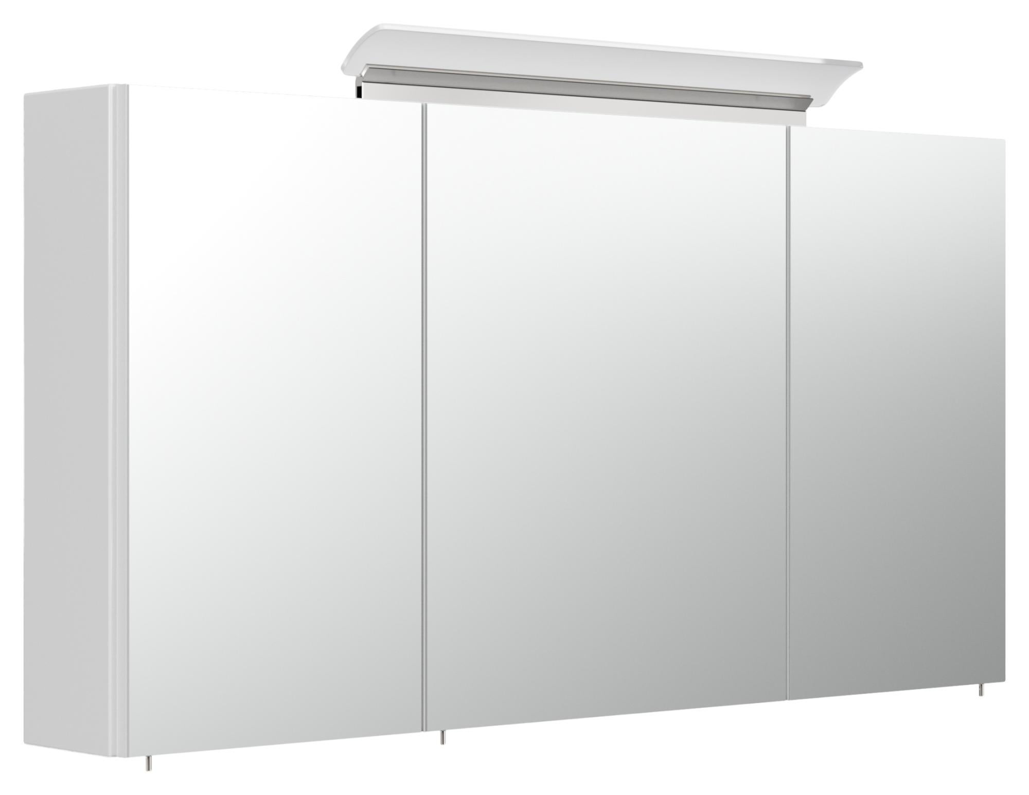 Armoire De Toilette Miroir 120 Cm Avec éclairage Armoire de toilette avec miroirs et Lampe LED acrylique 120cm en Blanc