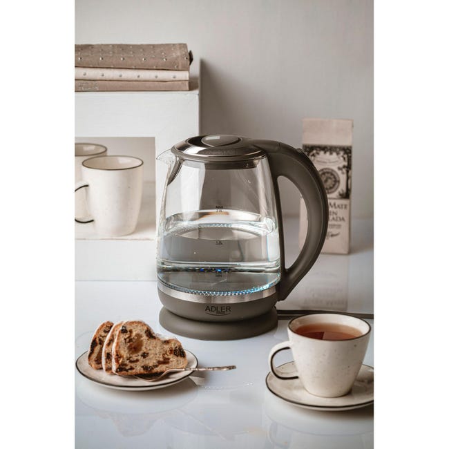 Lehmann Bouilloire Électrique en Verre LHOEK-2220C 2L 2200W avec Réservoir Éclairé LED et Socle Décoré, Ébullition Rapide, Grande Capacité pour la Cuisine Lehmann Bouilloire Électrique en Verre LHOEK-2220C 2L 2200W avec Réservoir Éclairé LED et Socle Décoré, Ébullition Rapide, Grande Capacité pour la Cuisine