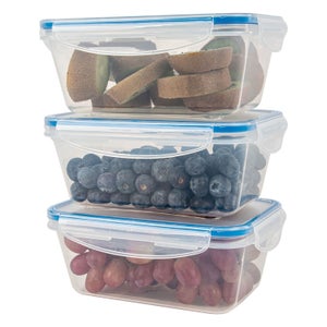 Relaxdays Meal prep containers, lot de 10, 3 compartiments, 1000 ml,  micro-ondes, boîte alimentaire avec couvercle, noir