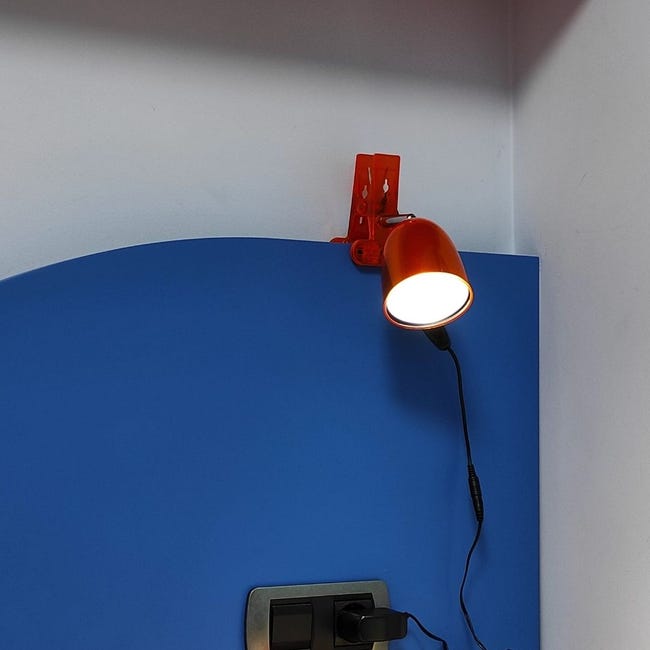 Flexo pinza 5w led azul - Iluminación Decoración Aranjuez
