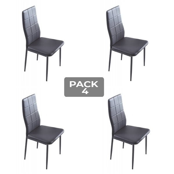 Sillas comedor gris pack 4 albatros