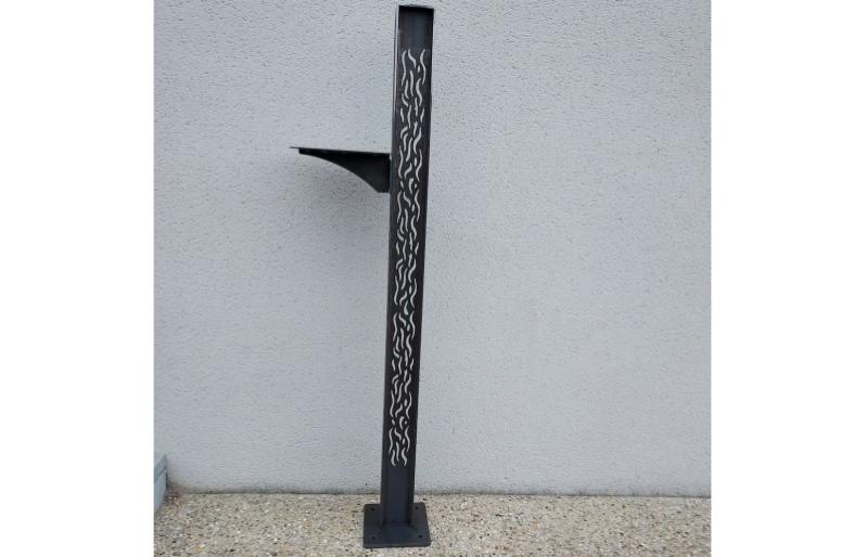 POTEAU/PIED FLAMME SUPPORT DE BOITE AUX LETTRES 1015 ivoire | Leroy Merlin
