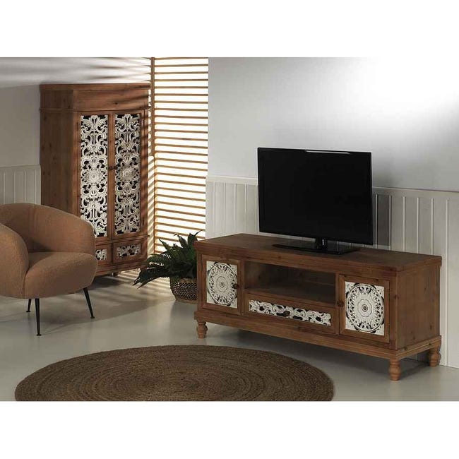 Mueble TV modelo AGRABAH madera Burkina | Leroy Merlin