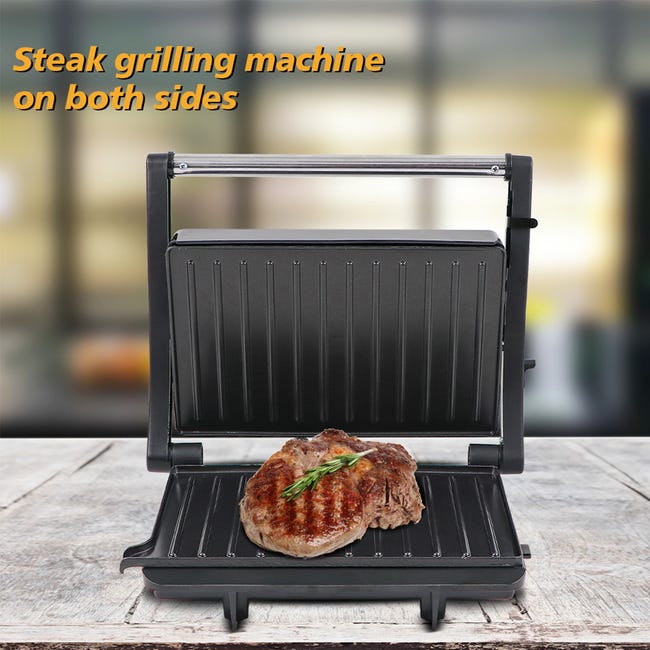 Grill plancha appareil à sandwich steak gaufrier viande croque-monsieur  panini 1000 25.5x16cm pour petit déjeuner