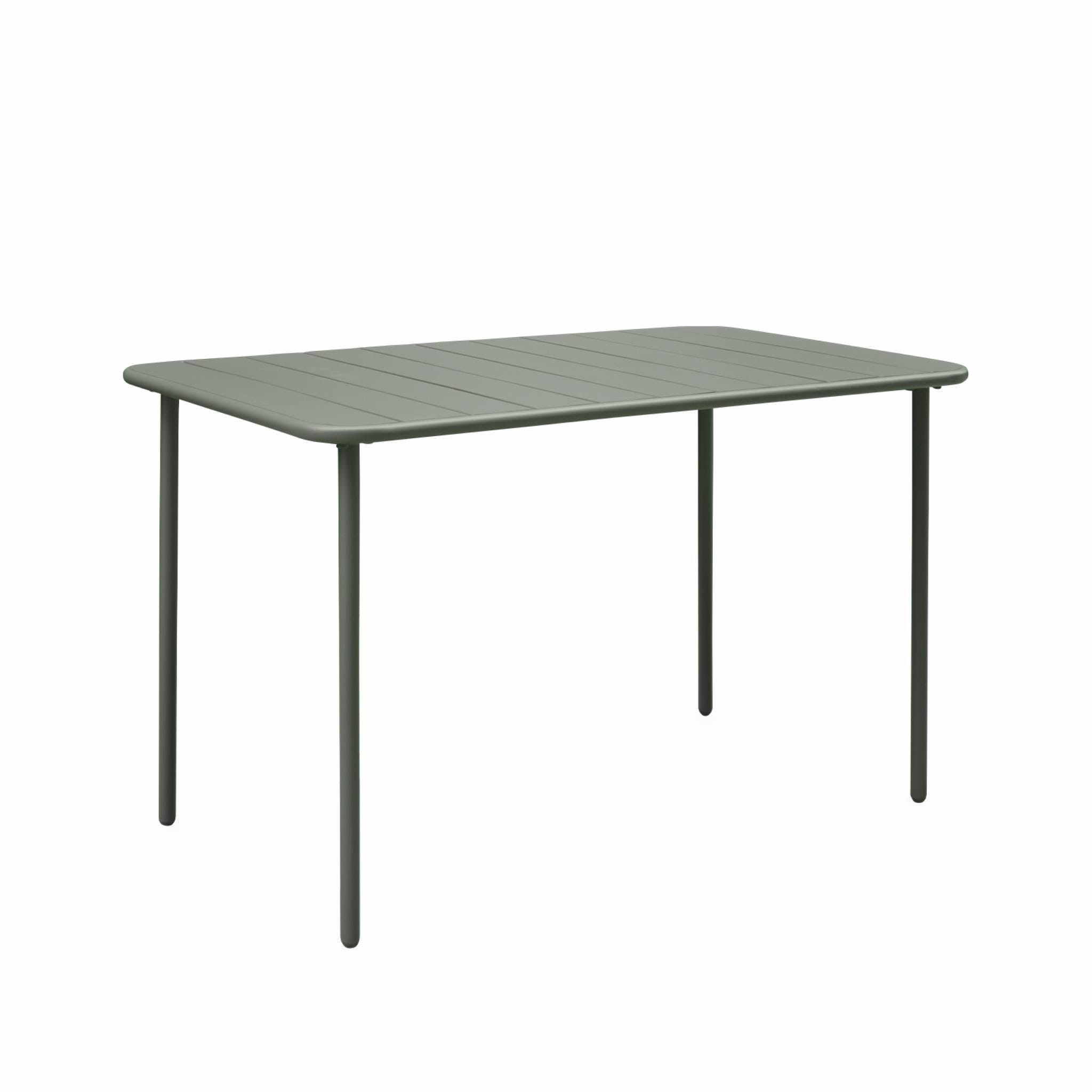 Table de jardin pliante DCB GARDEN Marius rectangulaire gris métal 4/6 pers