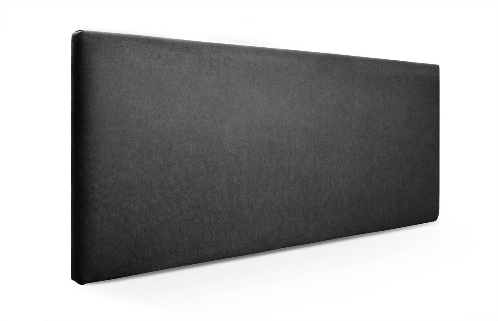 Cabecero liso tela cabecero de cama tapizado para camas de 150 (160 x 57 cm) tela negro sueños zzz