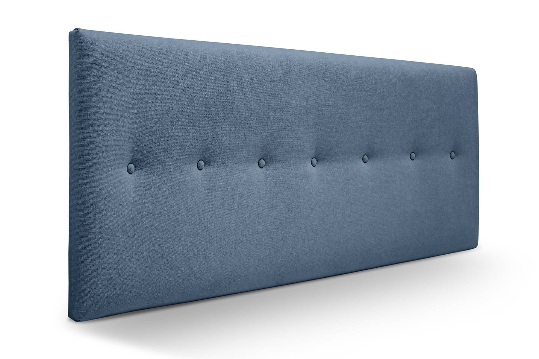 Cabecero dakota tela cabecero de cama tapizado para camas de 90 (100 x 57 cm) tela azul sueños zzz