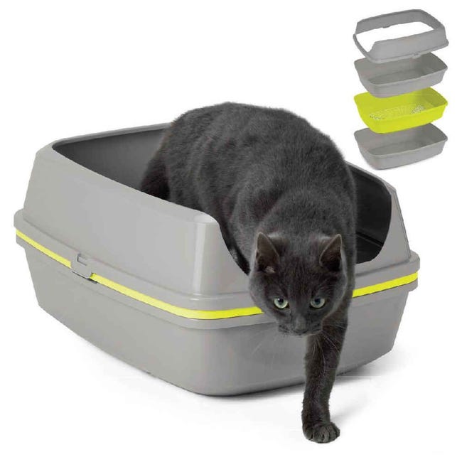 IRIS OHYAMA - Bac à Litière fermé - Pelle incluse - Couvercle à trous -  Pour chat - Top Entry Cat Litter Box - Blanc