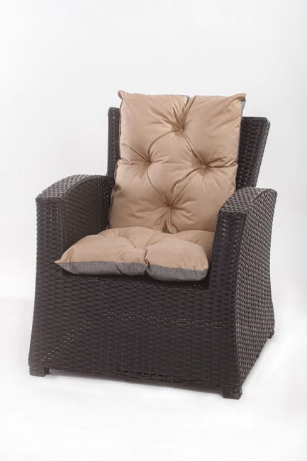 6 x Coussin pour chaise fauteuil de jardin 50x50x55cm - coussin de