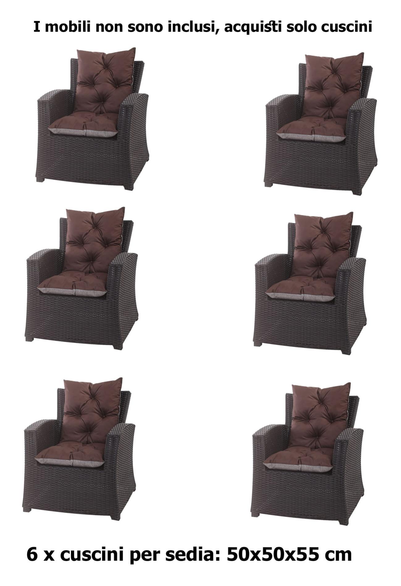Set Di 4 Cuscini Impermeabili Per Sedie Da Esterni, Rimovibili - Foto 11