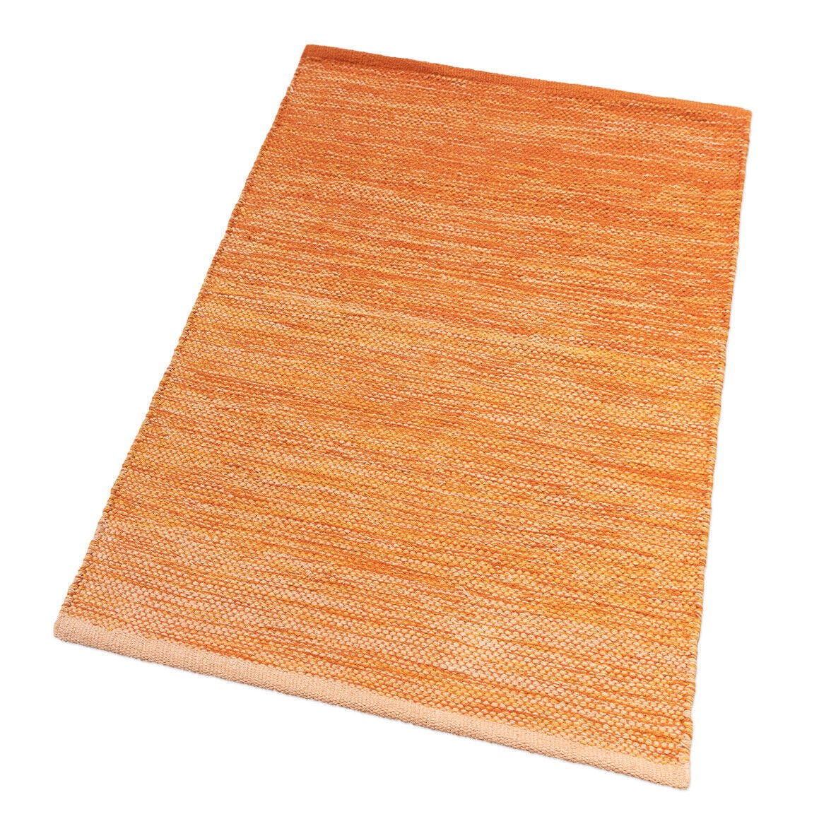 Tappeto Cucina Bagno Puro Cotone Morbido Assorbente Scendiletto Tessuto  Intrecciato Arancione 55x240 cm