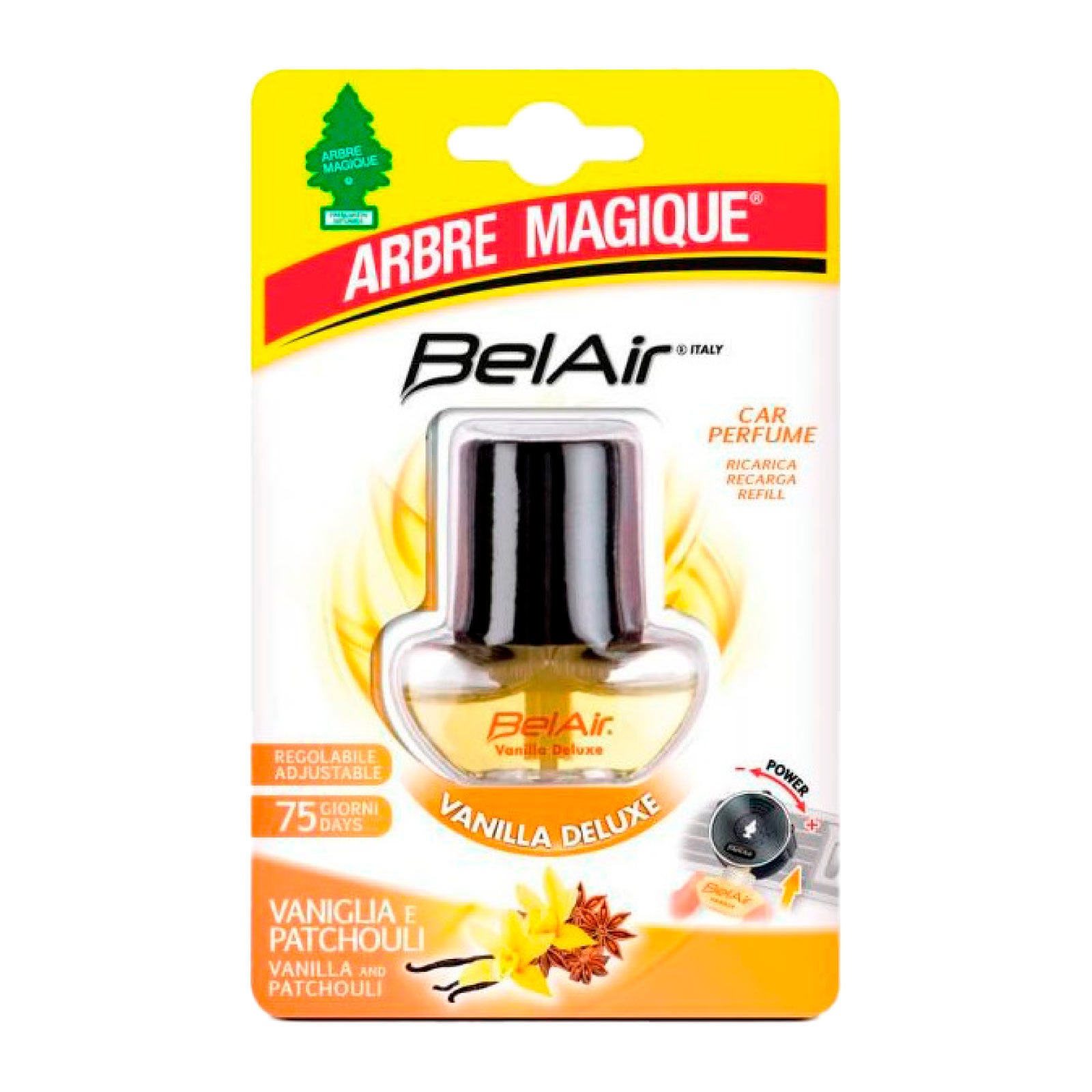 3x Arbre Magique BelAir Vanilla Deluxe Ricarica per Profumatore per Auto  Fragranza Vaniglia e Patchouli