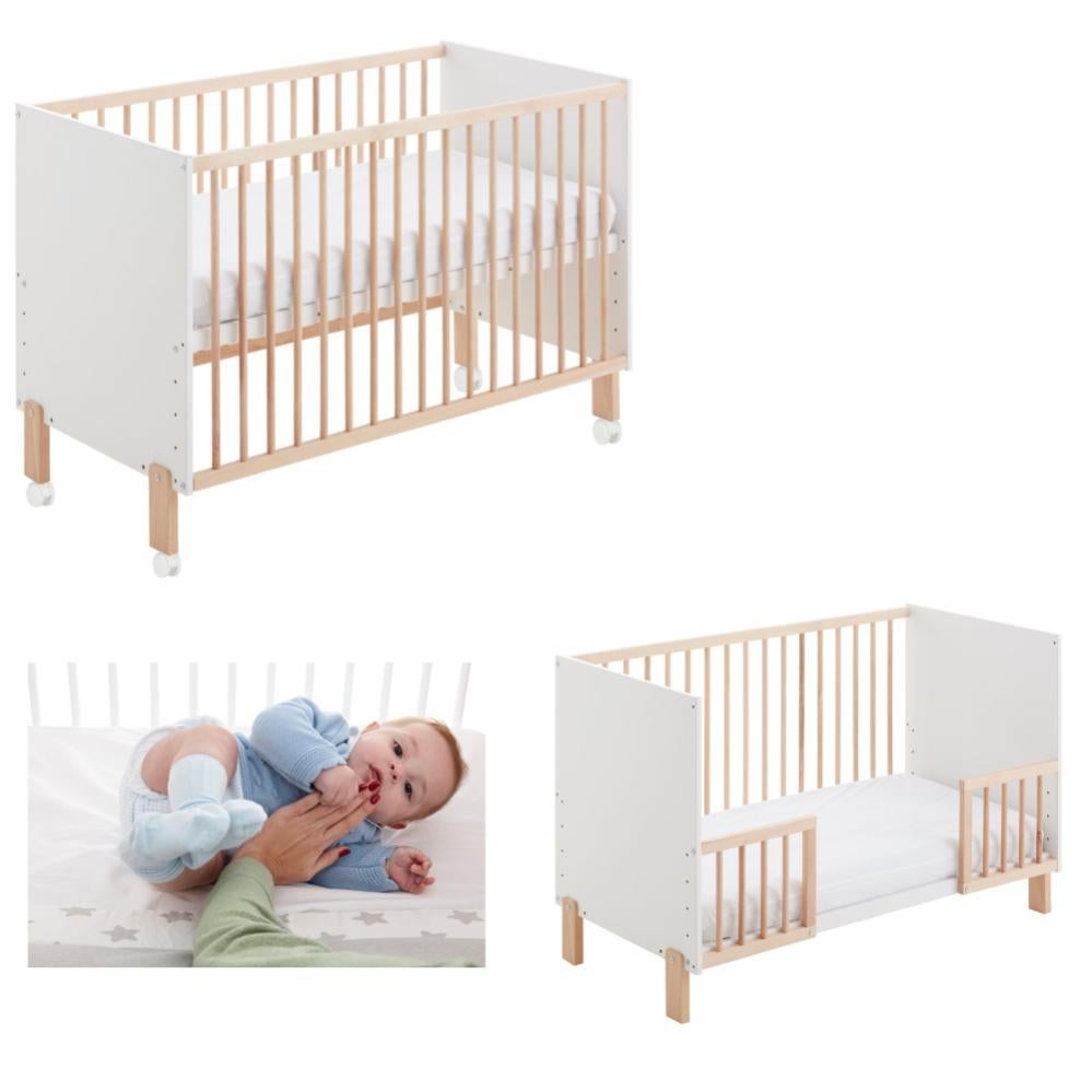 ATB Lit D'appoint 2 En 1 Lit Bebe 140x70 Cm Convertible En