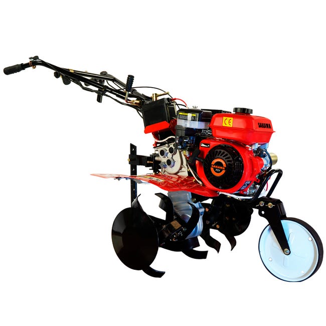 Motoculteur (fraise+charrue) moteur essence 4 temps
