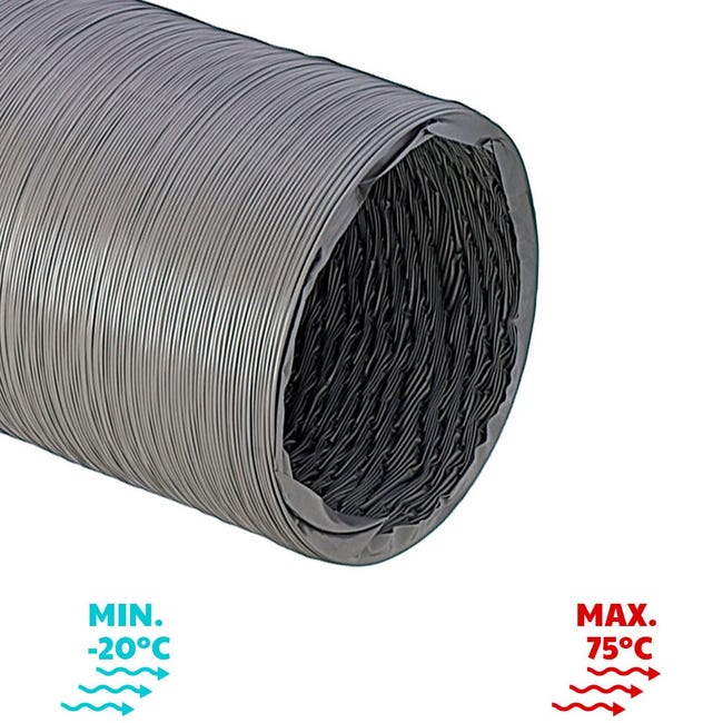 Tubo desagüe aire acondicionado PVC gris flexible 15 - 20 mm a metros