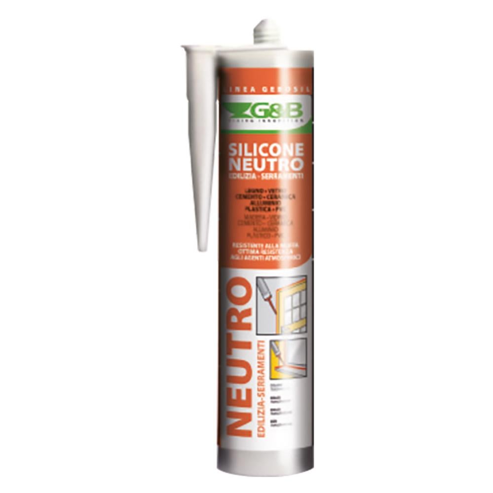 Silicone Sigillante Neutro Per Specchi USA White Trasparente Gr 280
