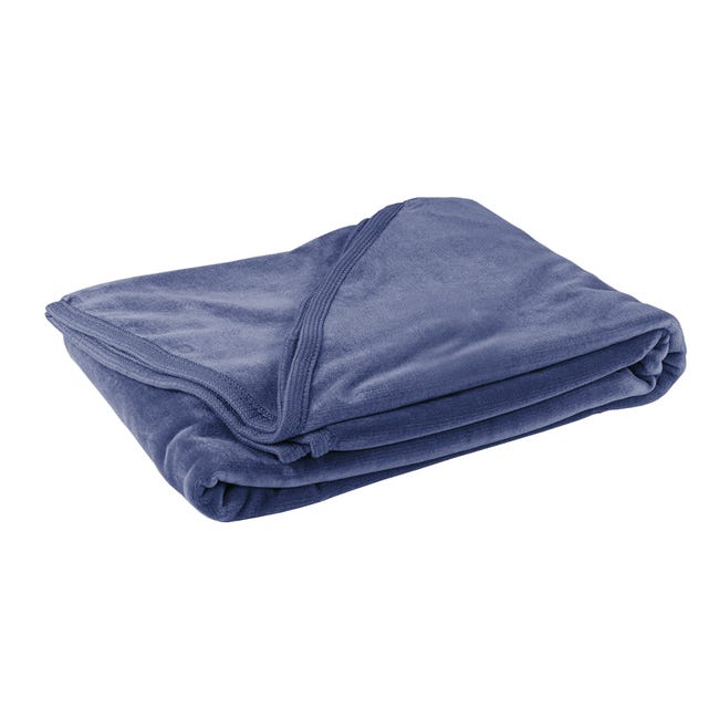 Acomoda Textil - Falda para Mesa Camilla Terciopelo, Redonda - Rectangular,  Suave y Cálida de Invierno.(Redonda 90 cm, Azul Klein)
