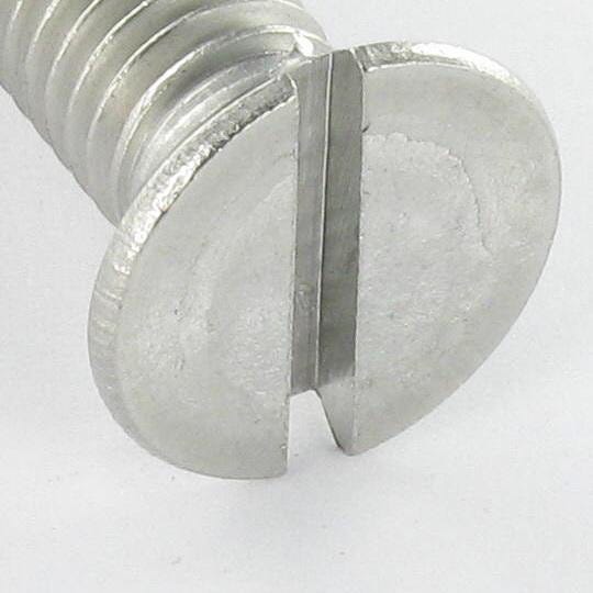 Vis métaux Sans tête Fendue Bout téton Plate M1.6X2 Inox A2 - 1