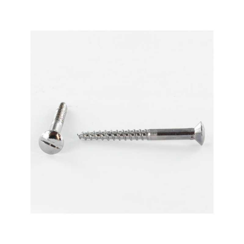 Vis En Acier Inoxydable #5 X 1/2" - Tête Ovale Fendue, Lot De 100, Pour Bois, Qualité 18-8