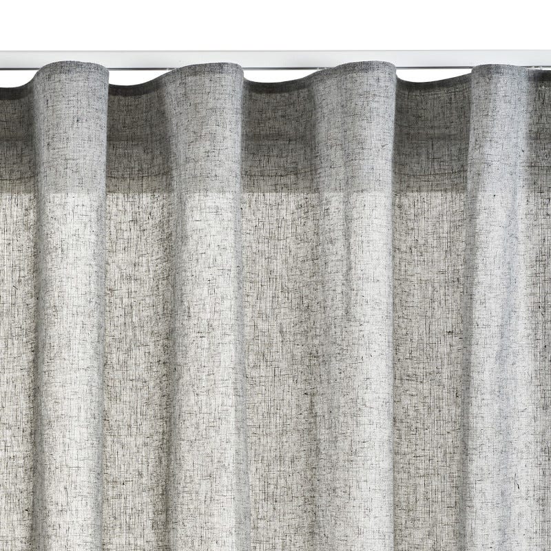 Cortina cinta gris blanca cortinas salon tanslucida 280 x 300