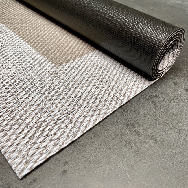 Alfombra vinílica Deblon, alfombra PVC antideslizante, para interior y  exterior Arena Blanco, 160 x 230 cm