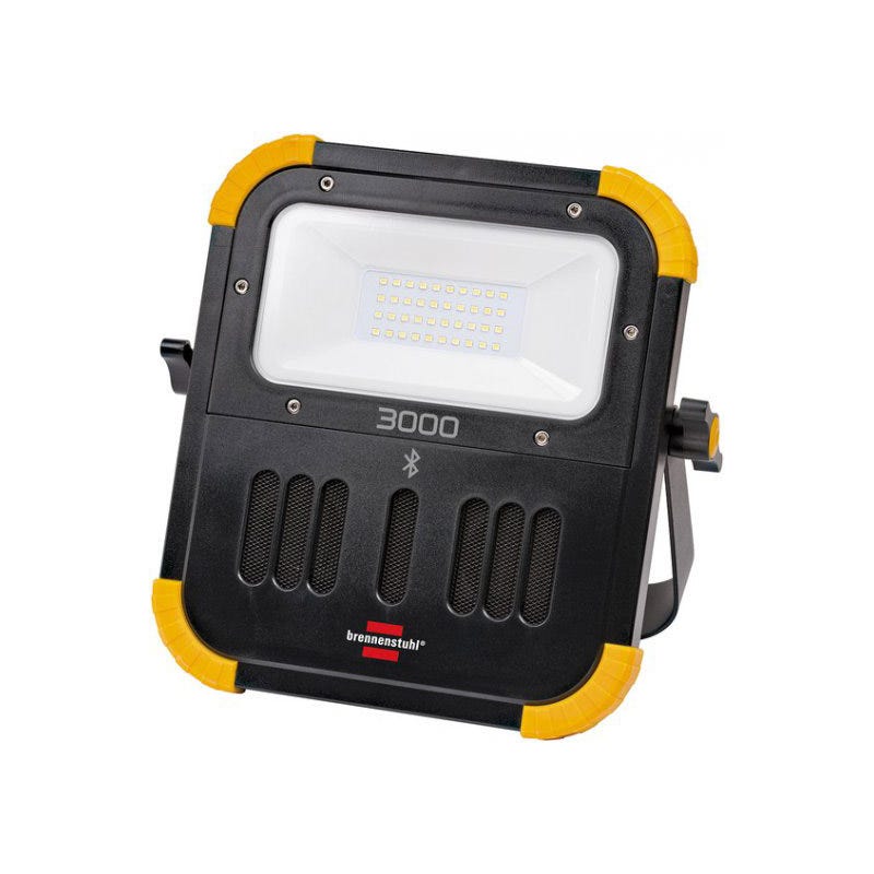 Foco LED portátil BLUMO con batería recargable y altavoces Bluetooth