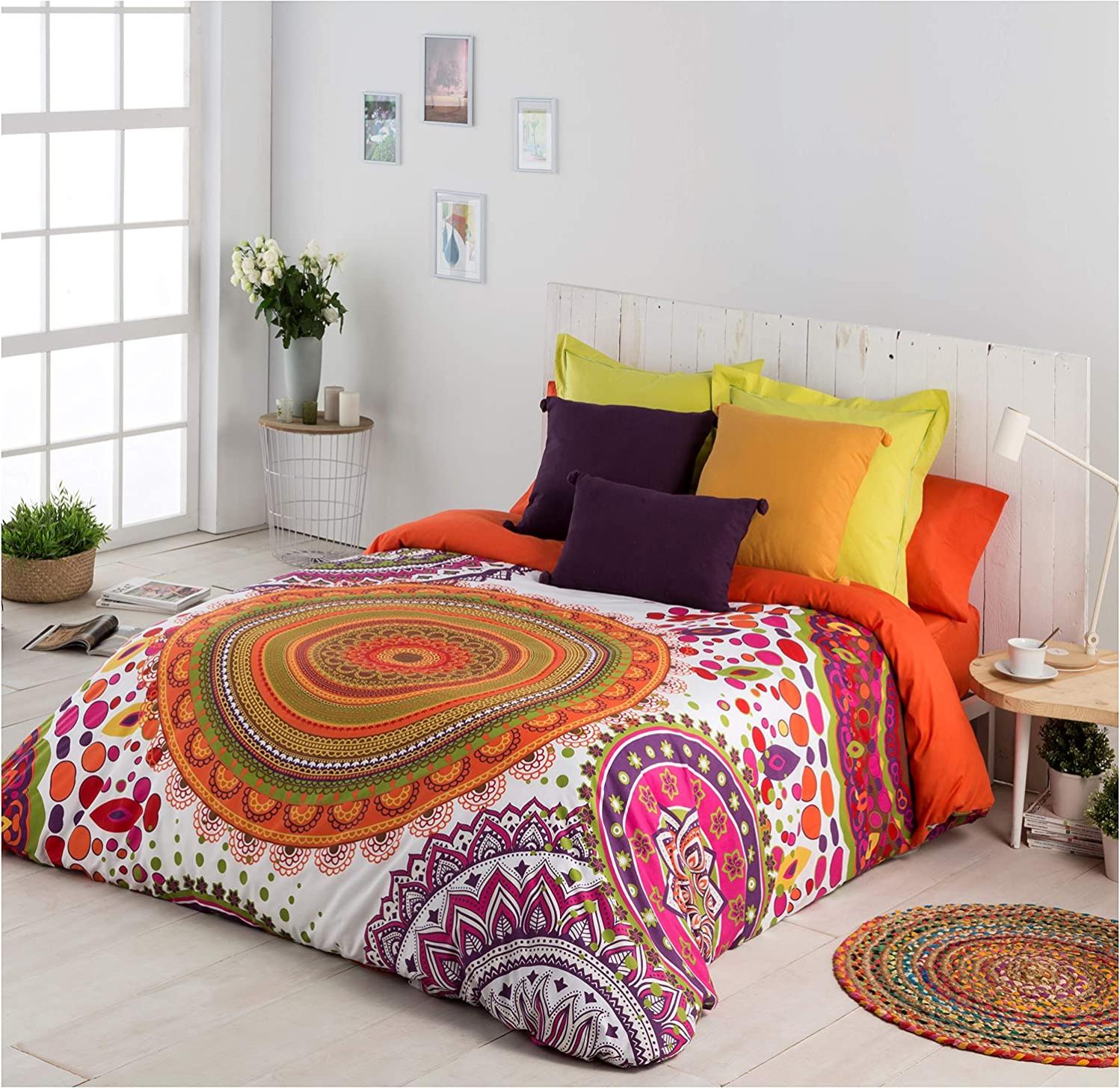 Juego De 4 Pc Doona Ropa De Cama Boho Indio Funda De Edredón