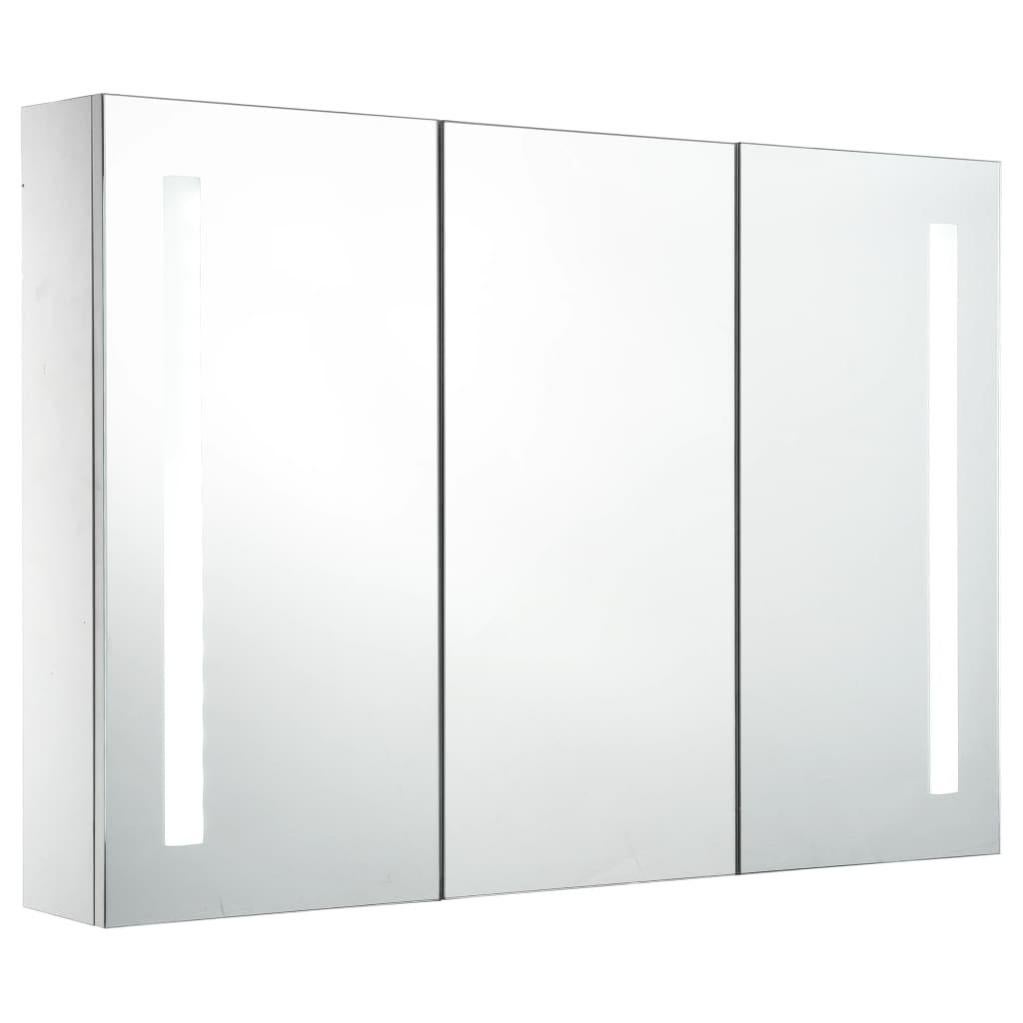 Armoire de salle de bain à miroir LED 89x14x62 cm Leroy Merlin