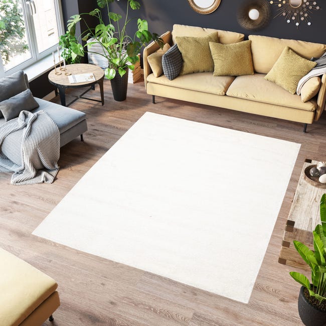 Paco Home Tappeto Soggiorno Pelo Lungo Lavabile Shaggy Effetto Flokati Tinta Unita Giallo 45841708