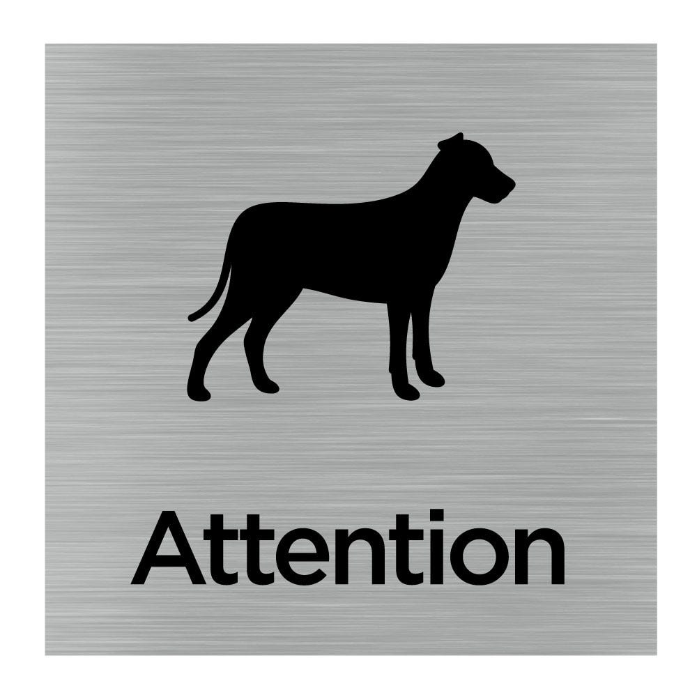 Pictogramme Attention au chien (Q0469) Diamètre 83 mm Matière Adhesif