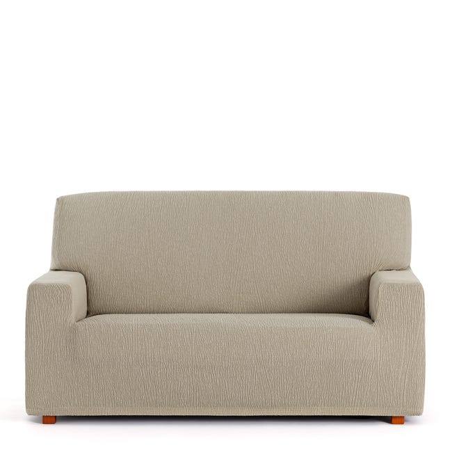 Funda de sofá Troya 2 plazas elástica visón 140 - 170 cm | Leroy Merlin