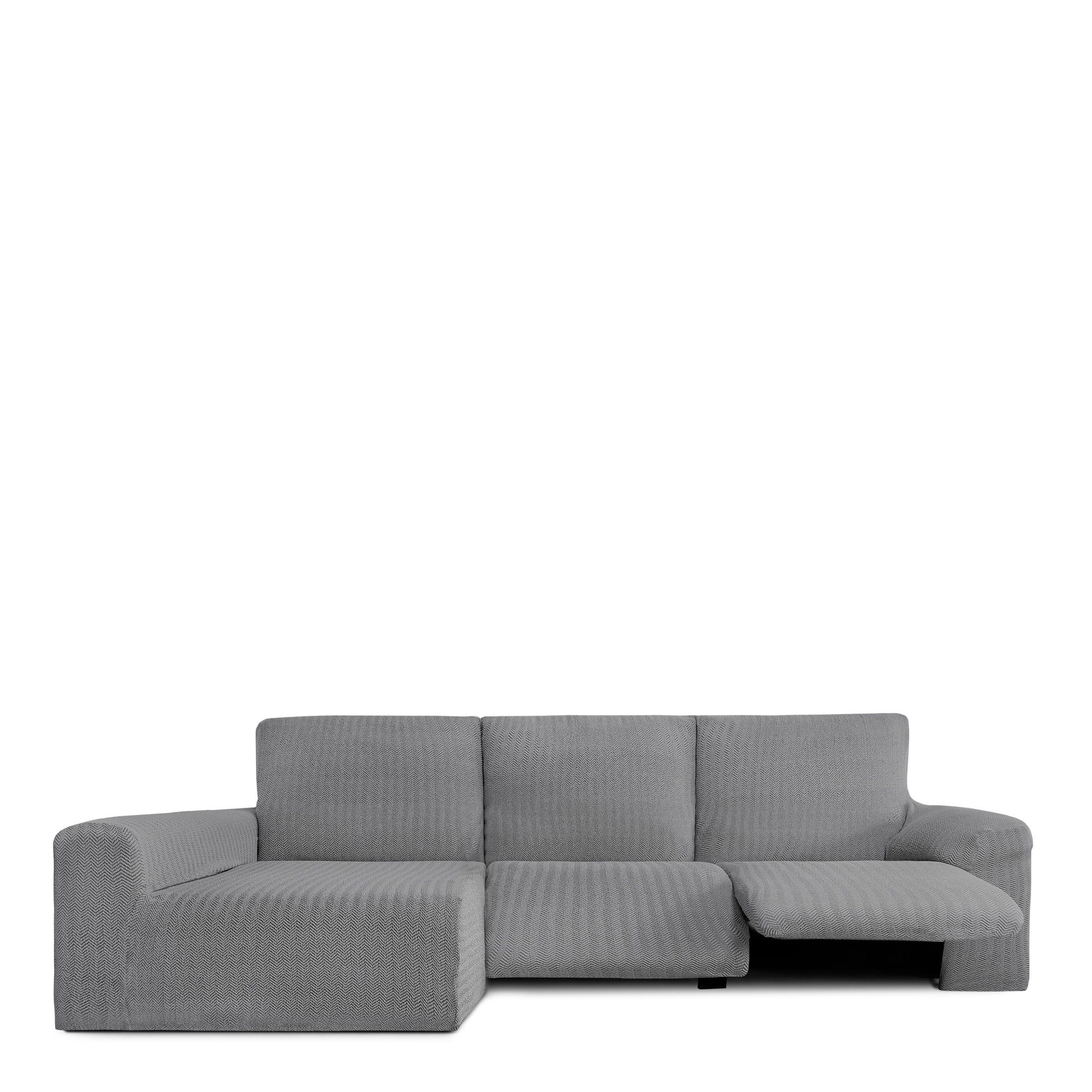 Copridivano Jaz per divano ad angolo relax sinistro grigio 250 - 360 cm