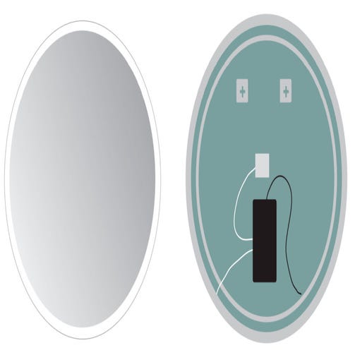 Espejo led baño redondo retroiluminado GAMMA - CRISTALED Medida GAMMA Ø50