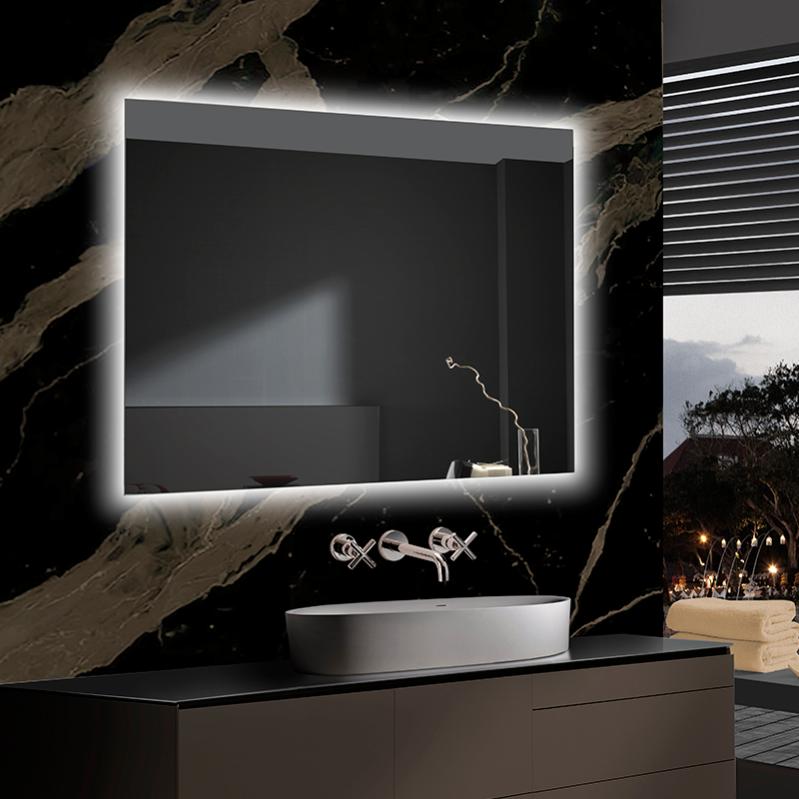 SIRHONA Specchio Parete LED Da Bagno, 700 X 500 Mm Parete LED Specchio Con Interrutore Di Controllo Touch Impermeabile Ip44