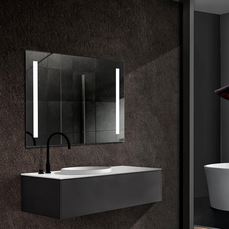 Specchio da bagno quadrato a LED retroilluminato PLUS 100x80 ...